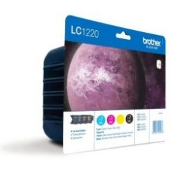 LC1220VALBP Value pack, 4 pojemniki z tuszem: czarnym, cyan, magenta i żółtym, każdy na 300 stron 